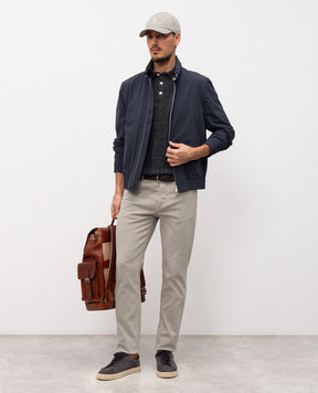 Brunello Cucinelli Джинси кольору хакі з патчем M277PD3210