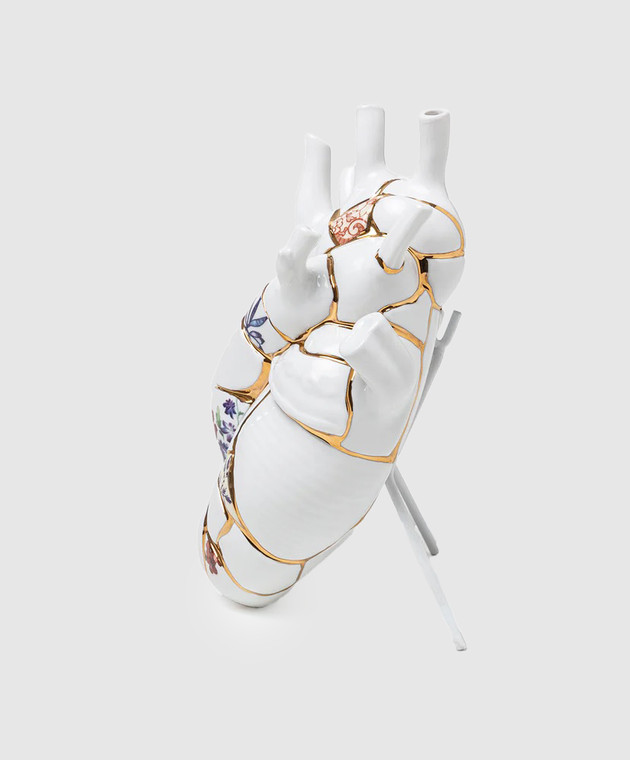 SELETTI Біла порцелянова ваза Love in Bloom Kintsugi 09929 зображення 2