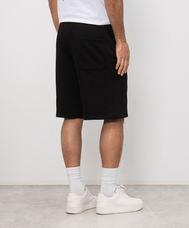 Comme des Fuckdown Чорні шорти з вставкою логотипа FMS6CFABM01928 зображення 4