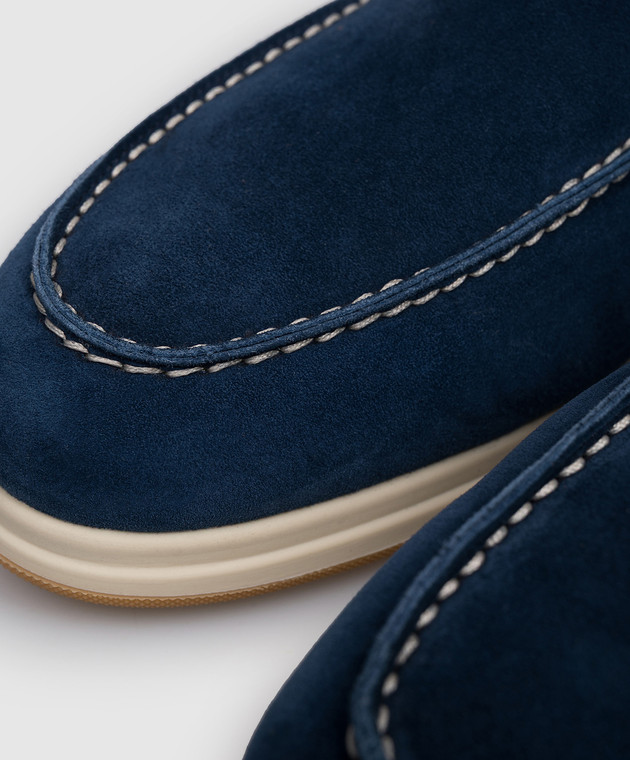 Enrico Mandelli Сині замшеві лофери YACHTS5722 зображення 5