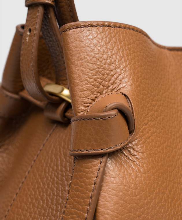 YUZEFI Коричнева шкіряна сумка Gyoza GYOZA зображення 4