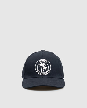 Palm Angels Синя кепка з принтом логотипа PALMB001FB001