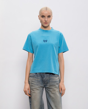 Balenciaga Голубая футболка Laurel 850990TSVC9