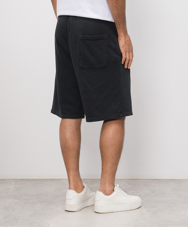 Comme des Fuckdown Чорні шорти з принтом логотипа FMS6CFABM01922 зображення 4