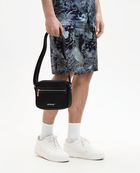 Off-White Чорна сумка з принтом логотипа OMNQ080C99FAB001