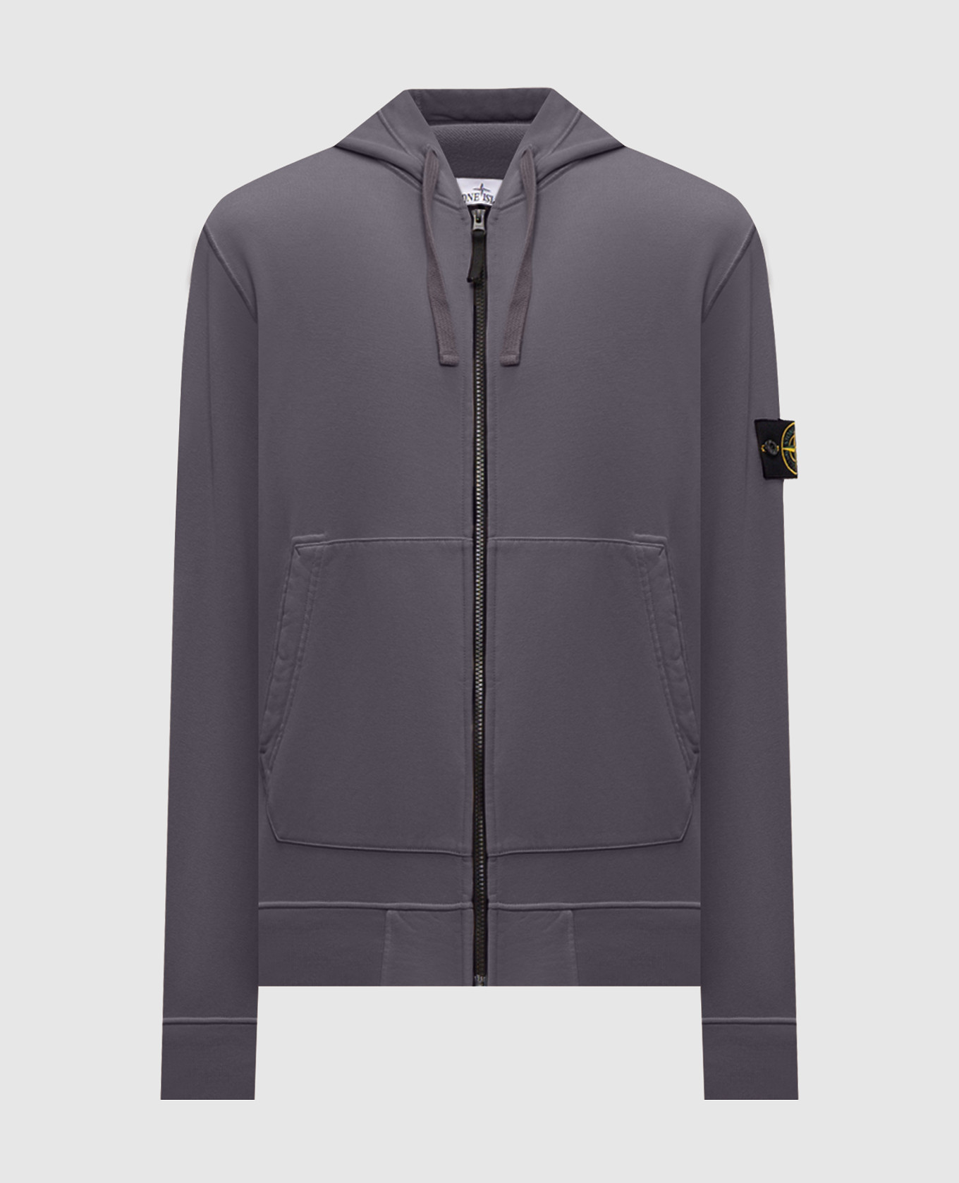 Серая спортивная куртка с логотипом патча