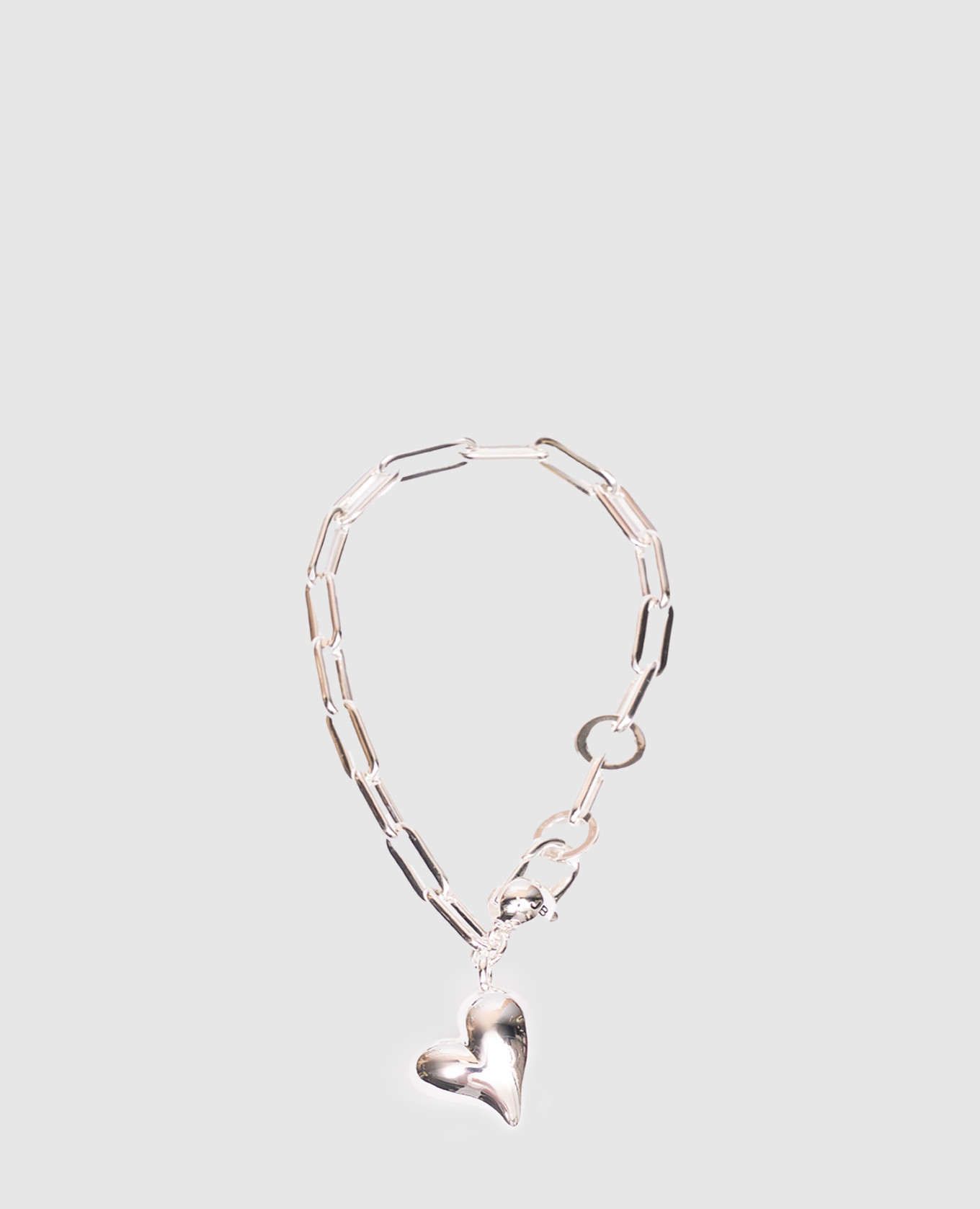 Серебристый браслет Puffy Heart