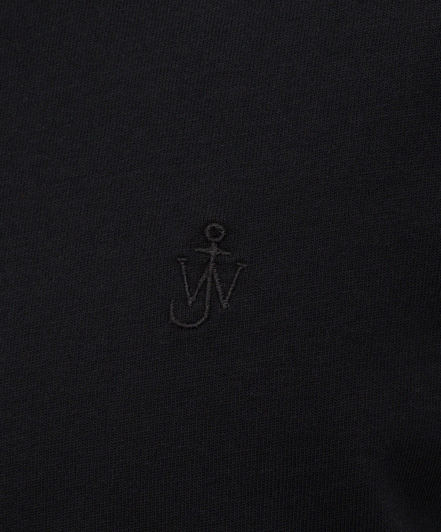 JW Anderson Чорна футболка з вишивкою монограми JT0331PG1937 зображення 4