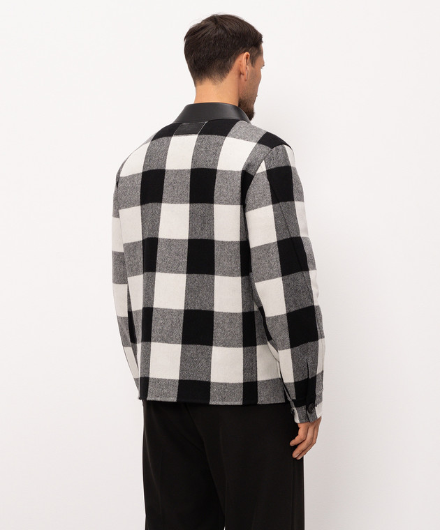Givenchy Куртка из шерсти в стиле рубашки в клетку BM01EU16KB изображение 4
