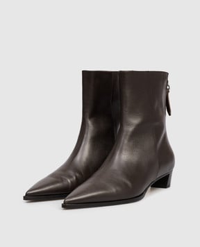 Aeyde Коричневые кожаные ботильоны Harriet ABHRTP30BL122FW24953001