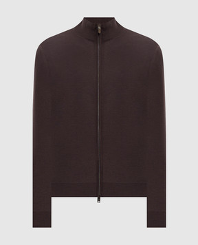 Canali Коричневый кардиган из шерсти MK01149C0022