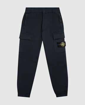 Stone Island Детские синие джогеры с логотипом K2S163100007S001214