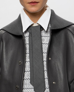 Thom Browne Серый галстук из шерсти FNL029A00626