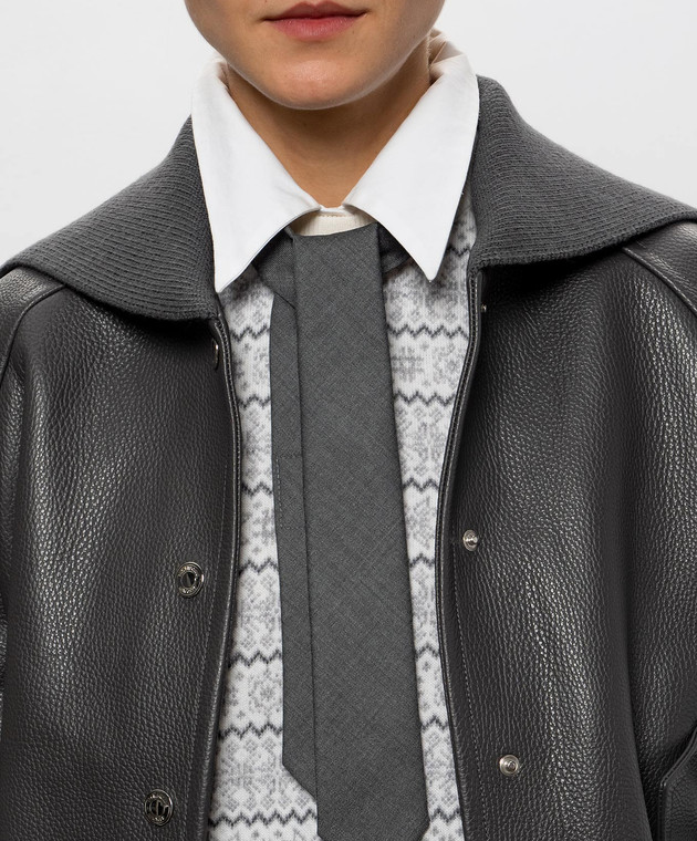 Thom Browne Серый галстук из шерсти FNL029A00626 изображение 2