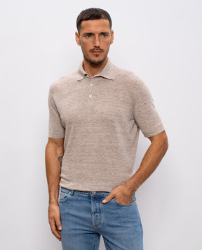 Brunello Cucinelli Бежеве поло з льоном M2L00315
