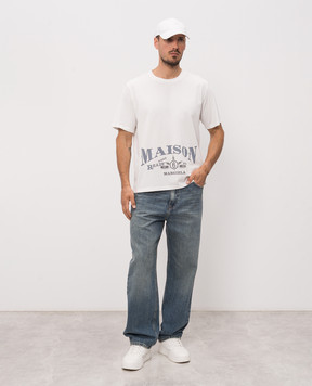 Maison Margiela MM6 Біла футболка з принтом SH0GC0075M20050
