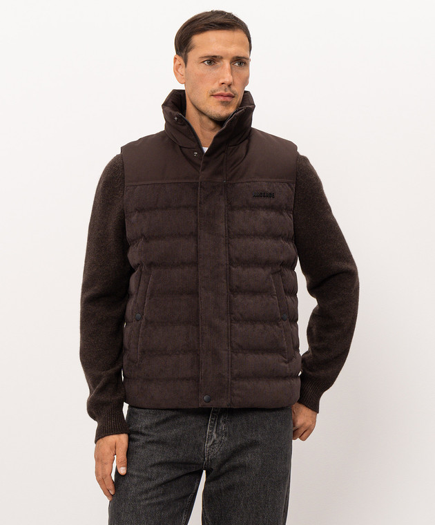 Mackage Коричневий вельветовий пуховий жилет Brody BRODYCDY зображення 3