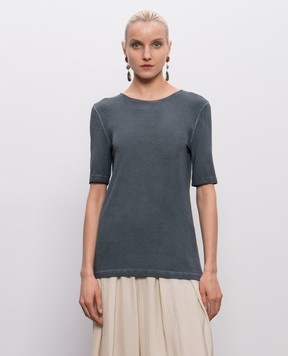 UMA WANG Синя футболка Tea UW1038