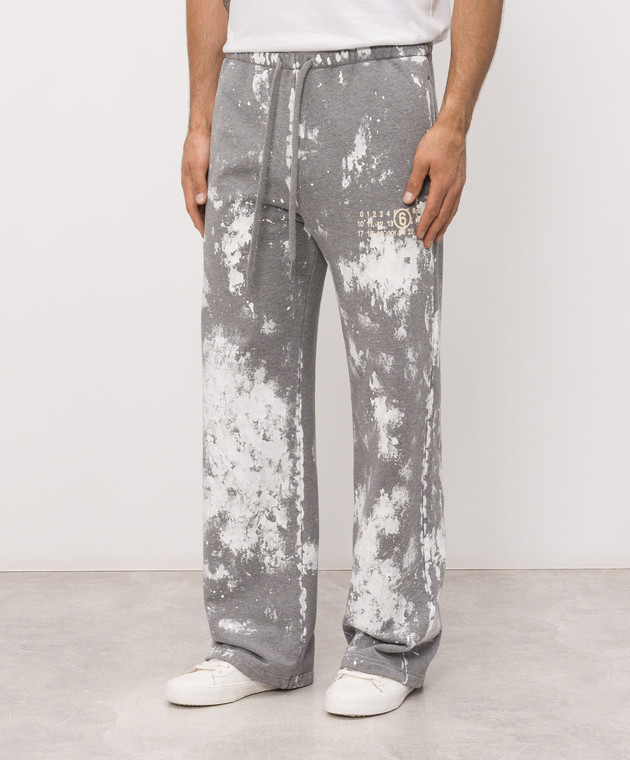 Maison Margiela MM6 Серые спортивные брюки с пинтом логотипа S62KB0263S25337 изображение 2