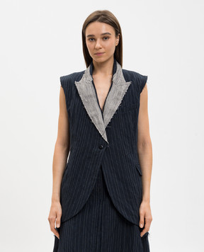 Marc Le Bihan Синій жилет в смужку 2204