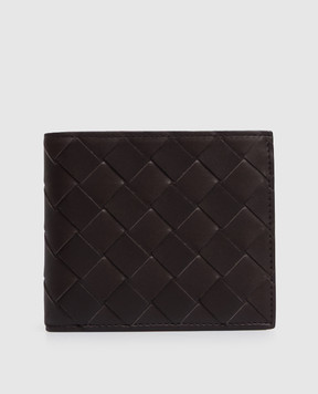 Bottega Veneta Коричневе шкіряне портмоне Intrecciato 749412VCPQ4
