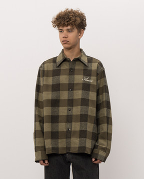 AMIRI Зеленая рубашка в клетку AM426SH063