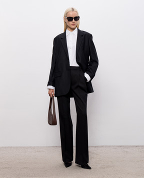 Tom Ford Черные брюки из шерсти и шелка PAW688FAX1746