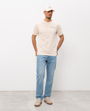 Sporty & Rich Бежевая футболка Vendome TO04365232WH37