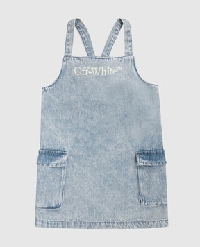 Off-White Дитячий блакитний джинсовий сарафан 44GYM007S26D001