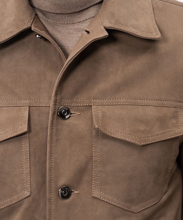 Peserico Коричневая замшевая куртка R52264C03CC550 изображение 5