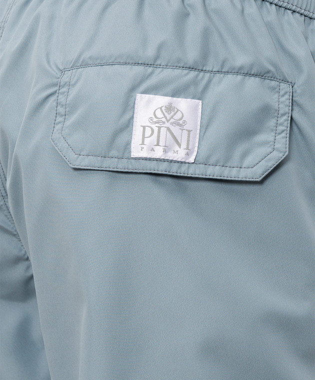 Pini Parma Голубые шорты для плавания с нашивкой логотипа 6059463 изображение 4