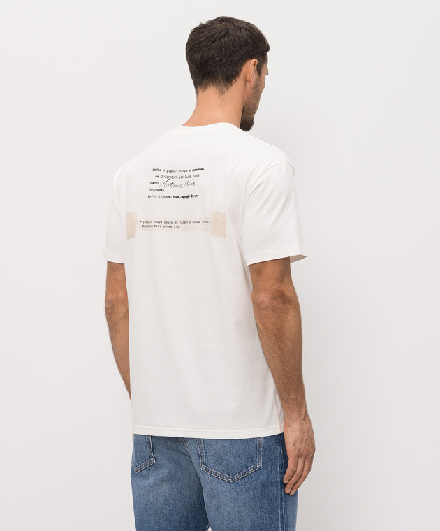 Givenchy Футболка кольору айворі з принтом BM71NK3YUE зображення 4