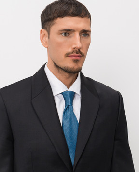 Stefano Ricci Краватка Luxury із шовку в геометричний візерунок CX57028