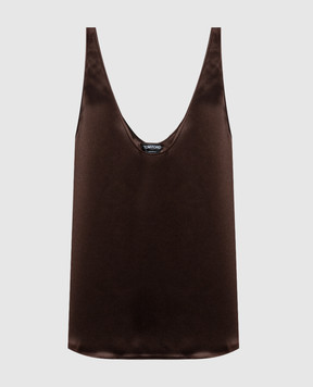 Tom Ford Коричневый топ из шелка TS2179FAX1868