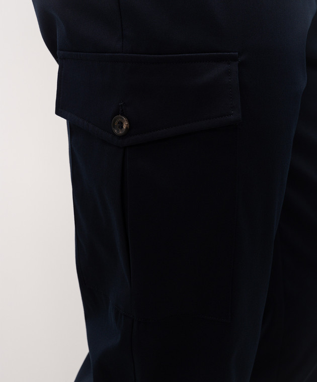 Bilancioni Сині штани-карго з бавовни BE26P1DR2ST зображення 5