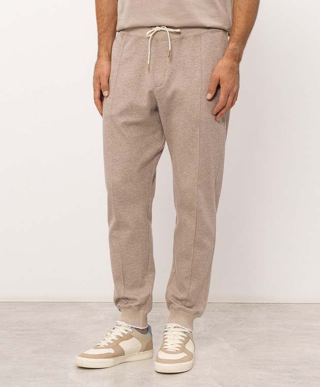 Pini Parma Бежевые брюки джоггеры JOGGTAU изображение 3