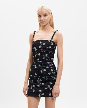 Dolce&Gabbana Черное платье мини с шелком F663HTFSA9C