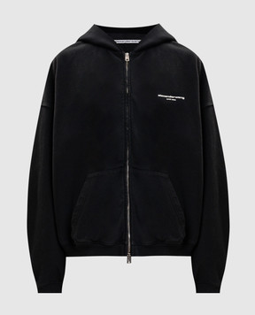 Alexander Wang Чорна спортивна куртка з фактурним логотипом UCC4262312