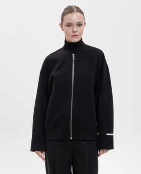Max Mara Sportmax Черный бомбер ONDATA из шерсти SPXONDATA