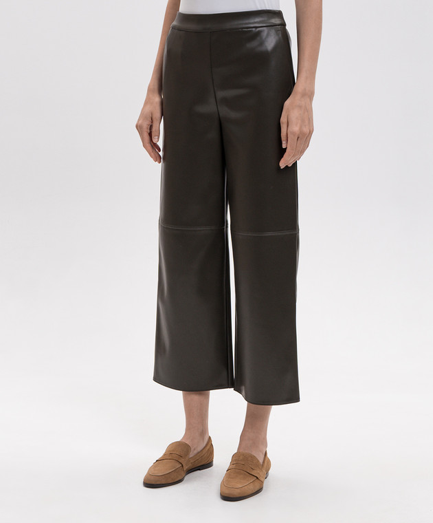 Max Mara Штани AMATI кольору хакі SMMAMATI зображення 3