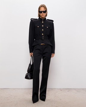 Balmain Чорна куртка з вовни JA0000000050