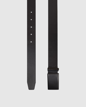 Juun.j Чорний шкіряний ремінь з гравіюванням логотипа JC618ZP105