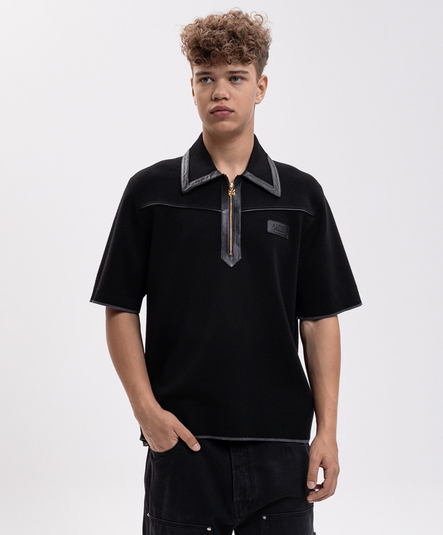 AMIRI Черное поло из шерсти AM426KN024 изображение 3