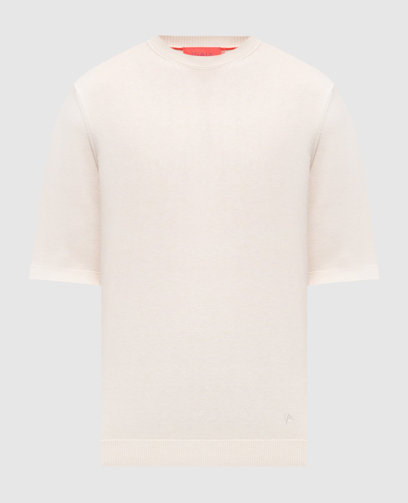 Бежевая футболка из шелка