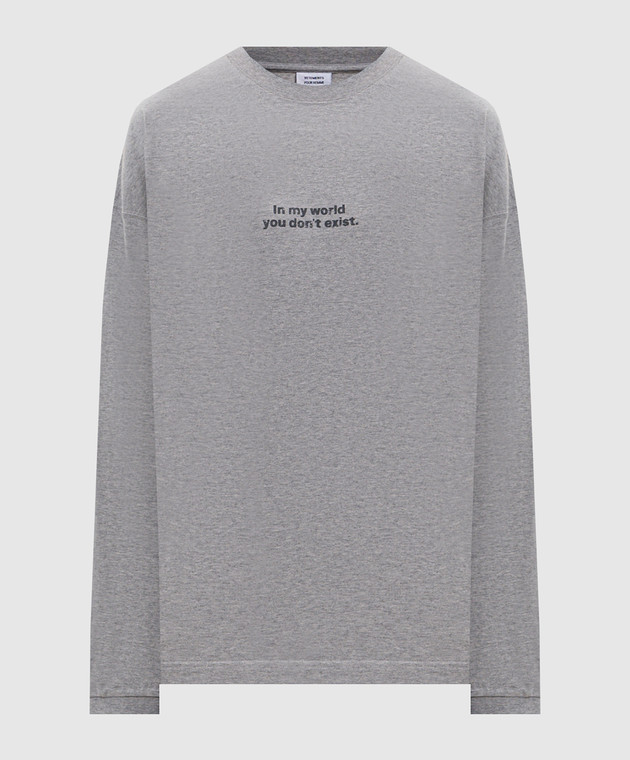 Vetements Серый меланжевый лонгслив MH27LS265G