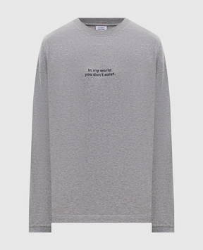 Vetements Серый меланжевый лонгслив MH27LS265G