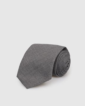 Brunello Cucinelli Серый галстук из шерсти M032P0018