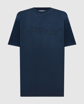 Off-White Синя футболка з логотипом 2AA124F25JER007