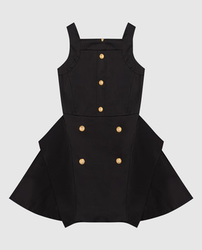 Balmain Дитяча чорна сукня BY1B92P0484810