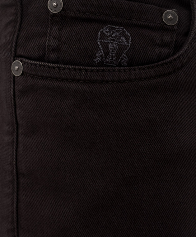 Brunello Cucinelli Коричневые джинсы с патчем M277PO2090 изображение 5